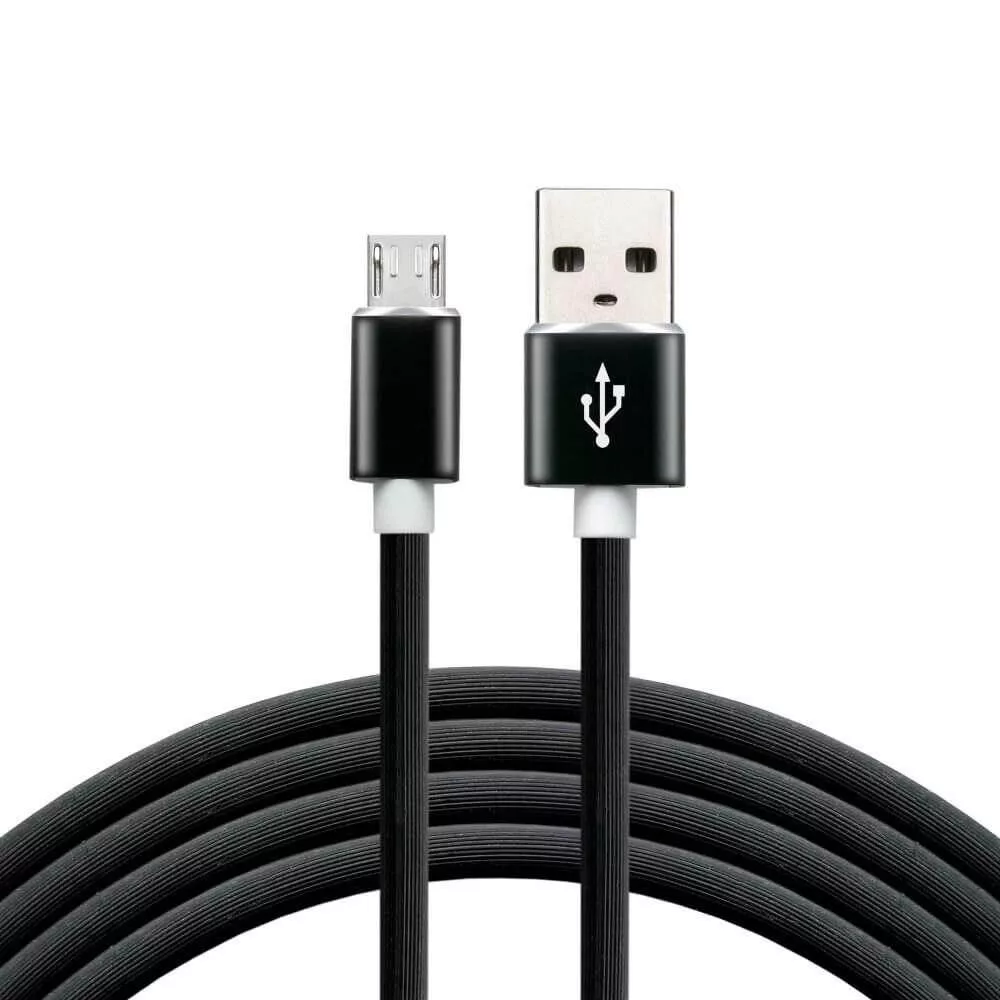 everActive USB-mikro USB kábel 2,4A 1 m fekete muanyag külso