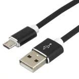 everActive USB-mikro USB kábel 2,4A 1 m fekete muanyag külso