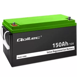   Qoltec GEL Akkumulátor 12V 150Ah lakókocsihoz, hajóhoz, biztonsági rendszerekhez