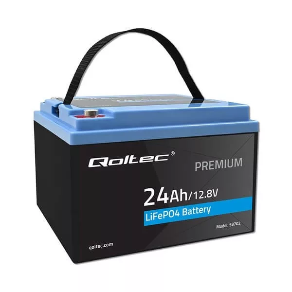 Qoltec LiFePO4 Akkumulátor 12.8V 24Ah 307.2Wh BMS Qoltec LiFePO4 Akkumulátor 12.8V 24Ah 307.2Wh BMS