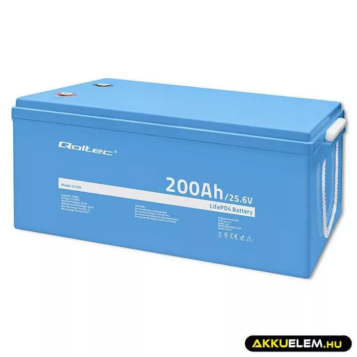 Qoltec LiFePO4 Akkumulátor 25.6V 200Ah W BMS