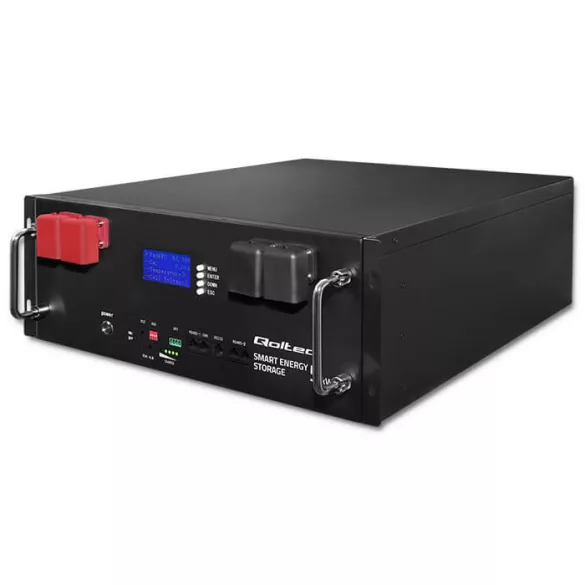 Qoltec Energiatároló RACK LiFePO4 5.12kWh 51.2V 100Ah BMS LCD