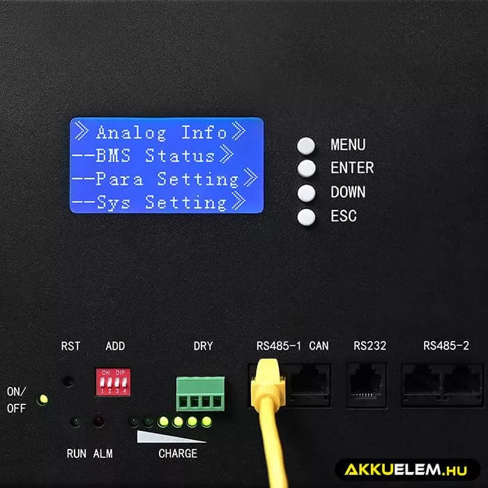 Qoltec Energiatároló RACK LiFePO4 5.12kWh 51.2V 100Ah BMS LCD
