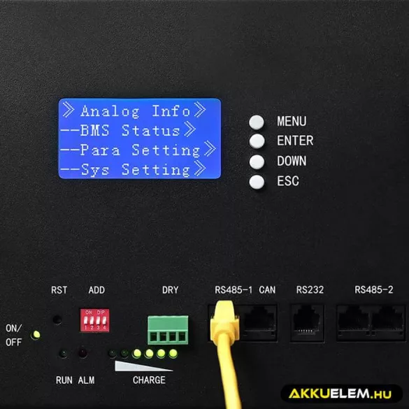 Qoltec Energiatároló RACK LiFePO4 5.12kWh 51.2V 100Ah BMS LCD