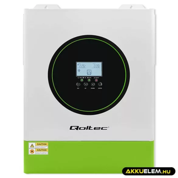 Qoltec Solar Inverter Off-Grid 11000W 160A 48V MPPT BMS Sinus (Wi-Fi opció)