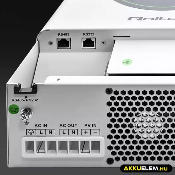 Qoltec Solar Inverter Off-Grid 3500W 100A 24V MPPT BMS  (Wi-Fi opció)