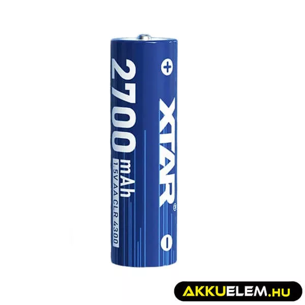 Xtar AA 2700mAh 4300mWh 1,5V Li-Ion akkumulátor (Max 2,5A) Xtar AA 2700mAh 4300mWh 1,5V Li-Ion akkumulátor (Max 2,5A)
