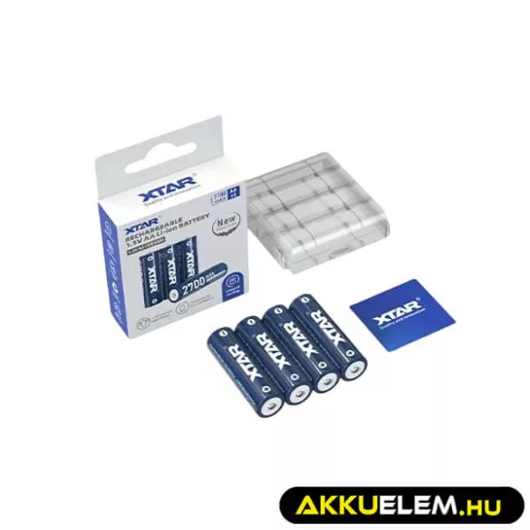 Xtar AA 2700mAh 4300mWh 1,5V Li-Ion akkumulátor (Max 2,5A)