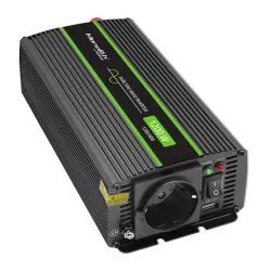   Inverter Qoltec 12V 600W/1200W SINUS -1 x usb - szemes sarus kábellel