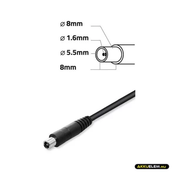 Qoltec 36V 42V 2A elektromos roller/kerékpár töltő 8*8mm - central pin
