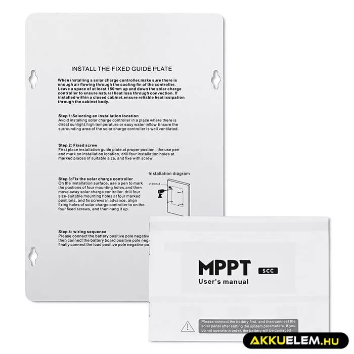 Qoltec Napelem Töltésvezérlő 12V/24V 30A MPPT SOLAR 2xUSB Bluetooth