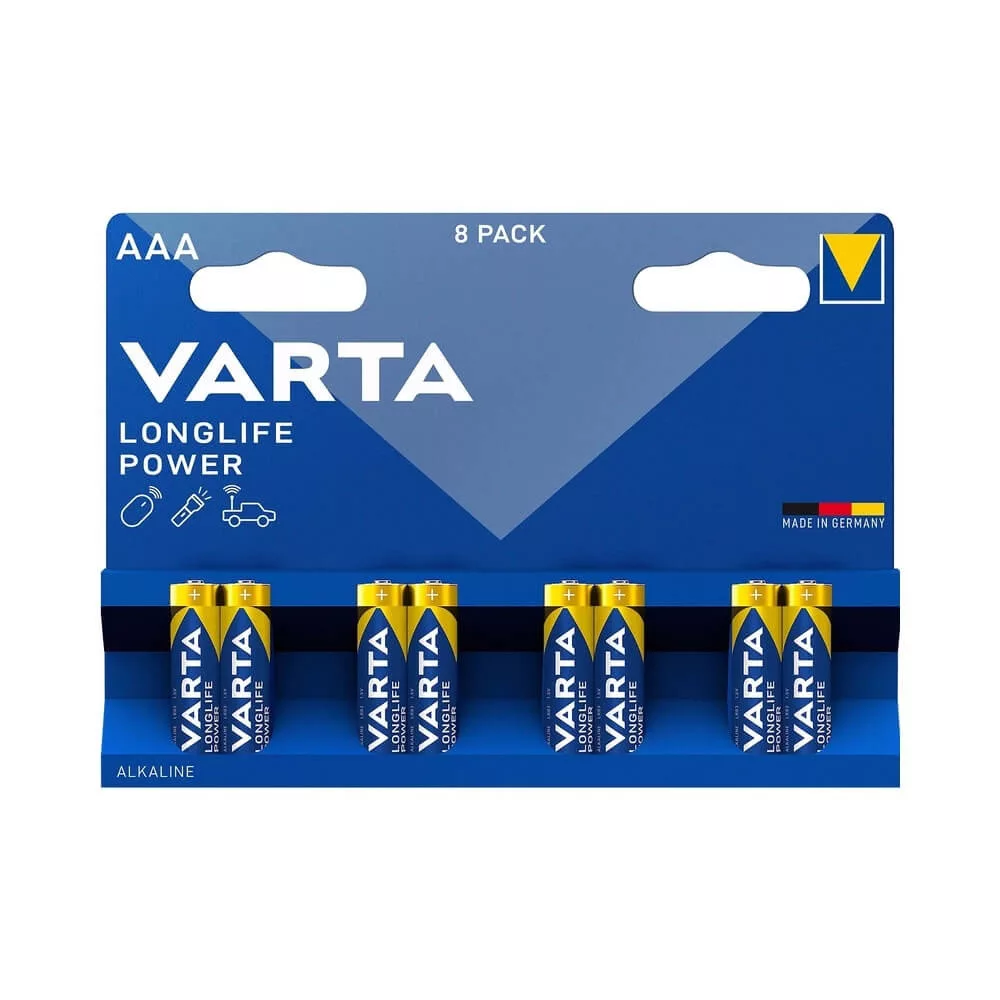 Varta Longlife Power LR03 AAA elem 8db/csomag (ár/csomag)