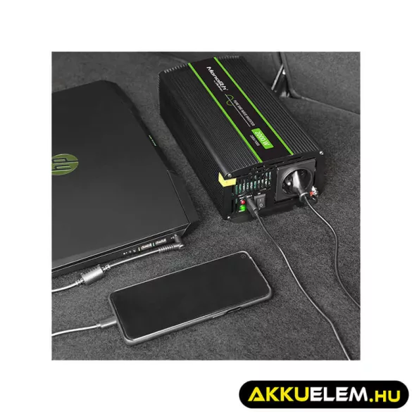 Qoltec színusz Inverter 1000W (max. 2000W) 12V -> 230V