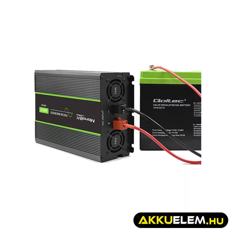 Qoltec színusz Inverter 2000W (max. 4000W) 12 V-ról 230V