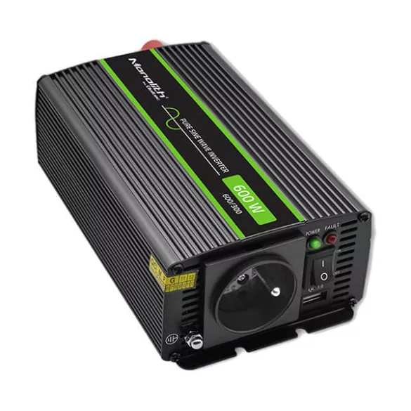 Qoltec színusz Inverter 300W (max. 600W) 24 V-ról 230V-ra