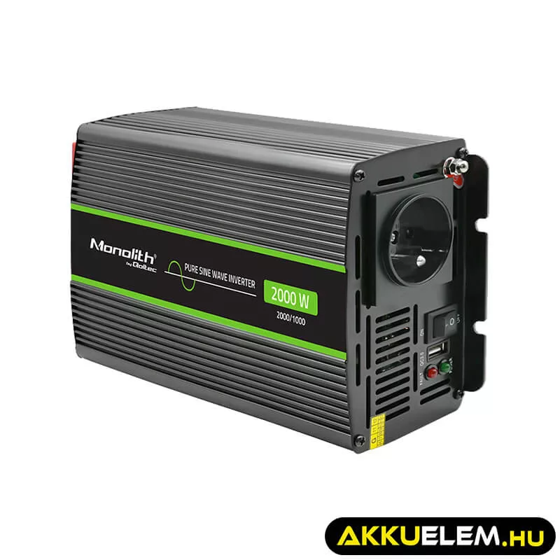 Qoltec színusz Inverter 1000W (max. 2000W) 24 V-ról 230V-ra