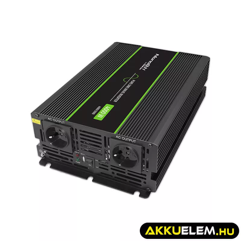 Qoltec színusz Inverter 2000W (max. 4000W) 24 V-ról 230V-ra