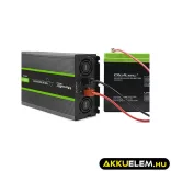 Qoltec színusz Inverter 3000W (max. 6000W) 24 V-ról 230V-ra LCD