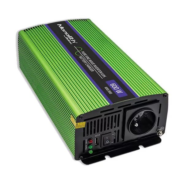 Qoltec színusz Inverter + Akkumulátor töltő, UPS 300W/600W 12V -> 230V Qoltec színusz Inverter + Akkumulátor töltő, UPS 300W/600W 12V -> 230V