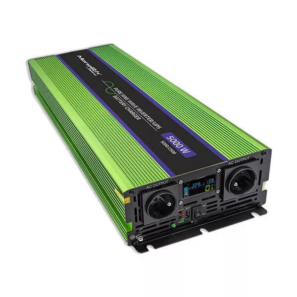 Qoltec színusz Inverter + Akkumulátor töltő, UPS 2500W/5000 12V -> 230V LCD Qoltec színusz Inverter + Akkumulátor töltő, UPS 2500W/5000 12V -> 230V LCD