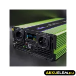 Qoltec színusz Inverter + Akkumulátor töltő, UPS  2500W/5000 12V -> 230V LCD