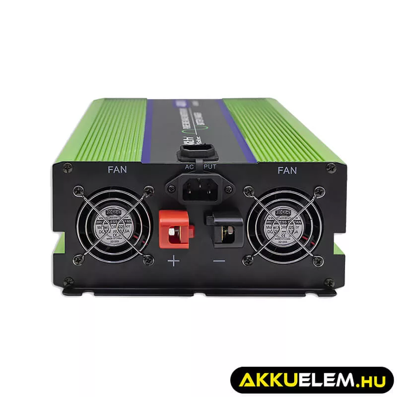Qoltec színusz Inverter + Akkumulátor töltő, UPS 3000W/6000W 12V -> 230V LCD