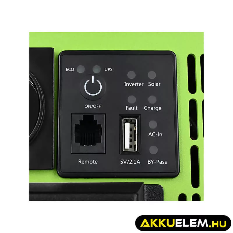 Qoltec 3-in-1 Napelemes szinusz inverter AC 10A, MPPT 40A  1000W/2000W