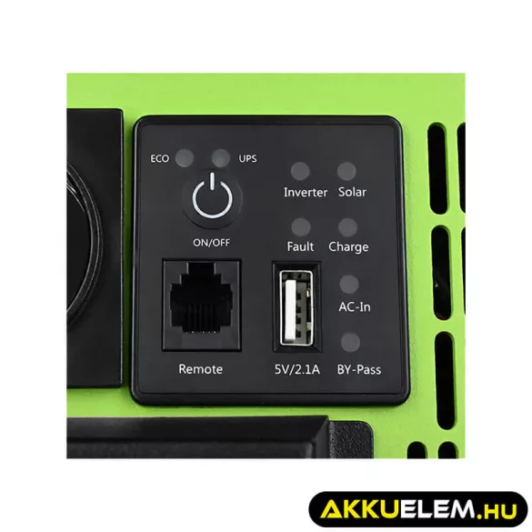 Qoltec 3-in-1 Napelemes szinusz inverter AC 10A, MPPT 40A  1000W/2000W
