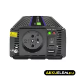 Qoltec Inverter 1200 trapéz 12V -> 230V 600/1200W USB