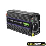 Qoltec Inverter 1200 trapéz 12V -> 230V 600/1200W USB