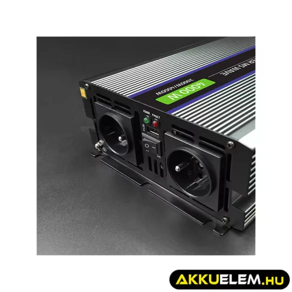 Qoltec Inverter 4000 trapéz 12V -> 230V 2000/4000W USB