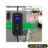 Qoltec Elektromos autó töltő Állítható töltőárammal 2in1 Type2 11kW CEE 5 PIN LCD 3 fázis Hordozható 5m