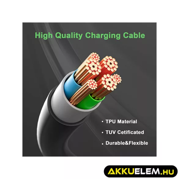 Qoltec EV töltőkábel E-autó töltőkábel Type 2 11kW 16A 5m
