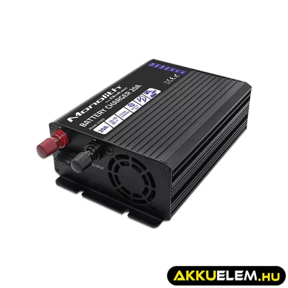 Qoltec Okostöltő LiFePO4 AGM GEL SLA akkumulátorokhoz 20A 12V