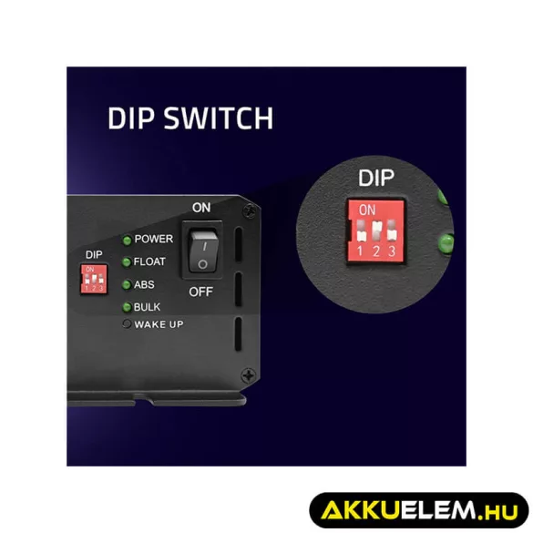 Qoltec Okostöltő LiFePO4 AGM GEL SLA akkumulátorokhoz 10A 24V