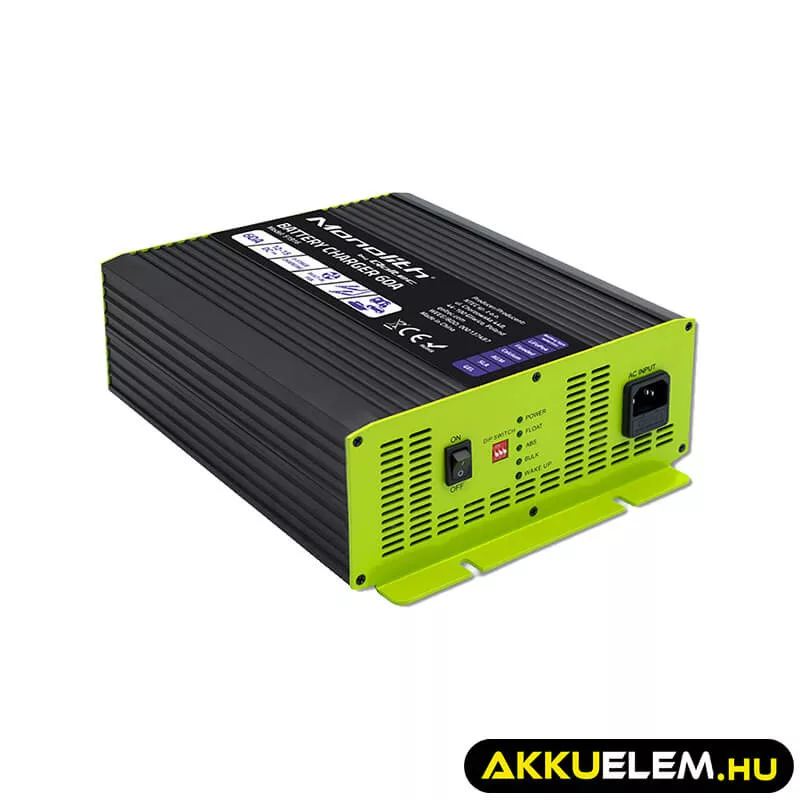 Qoltec Okostöltő LiFePO4 AGM GEL SLA akkumulátorokhoz 60A 12V Gyorstöltés 