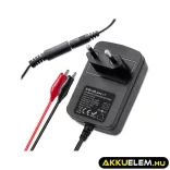 Qoltec Automatikus töltő AGM GEL STD 12V akkumulátorokhoz 1A LED jelzés AC/DC