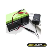 Qoltec Automatikus töltő AGM GEL STD 6V akkumulátorokhoz 1A LED jelzés AC/DC