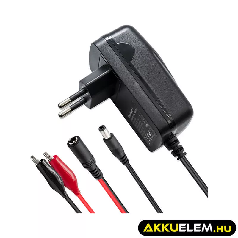 Qoltec Automatikus töltő AGM GEL STD 6V akkumulátorokhoz 1A LED jelzés AC/DC
