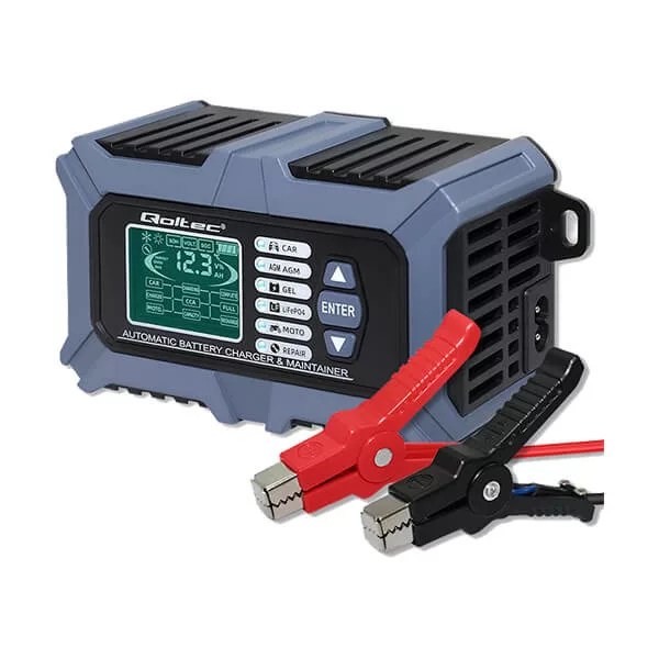 Qoltec Intelligens Akkumulátor töltő, Javitó + Teszter funkcióval 12V 6A LCD kijelző AGM LiFePO4 GEL Qoltec Intelligens Akkumulátor töltő, Javitó + Teszter funkcióval 12V 6A LCD kijelző AGM LiFePO4 GEL