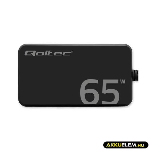 Qoltec laptop/tablet asztali adapter 65W 5-20V 3-3,25A hálózati