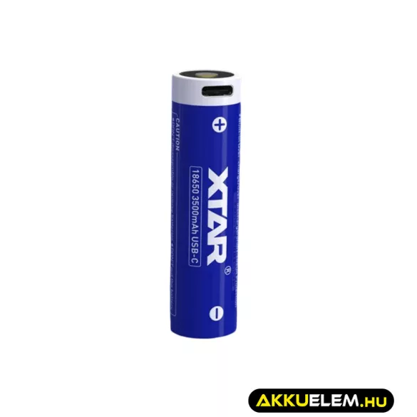 XTAR 18650 3500mAh 3,6V Li-Ion akkumulátor 10A PCB – USB-C