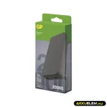 GP Powerbank B+ Series, 20 000 mAh, 15 W, fekete, 2*USB, 1*USB-C