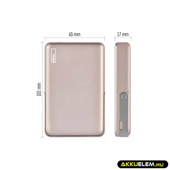 Powerbank WI 1031, 10 000 mAh, 20 W+Wireless, Rosegold