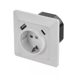 Aljzat 1*USB, 1*USB-C  16A max A6000.5 PD 3.0