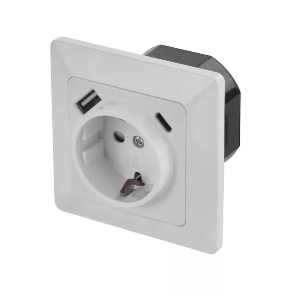 Aljzat 1*USB, 1*USB-C  16A max A6000.5 PD 3.0