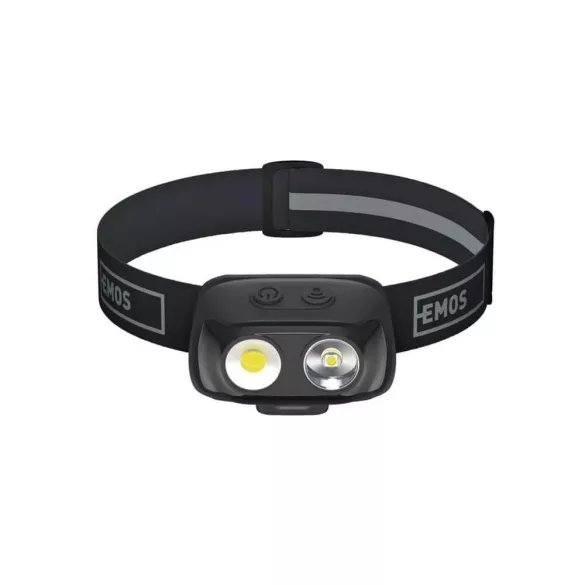 Fejlámpa P3542 tölthető COB LED + LED 500lm, 130m