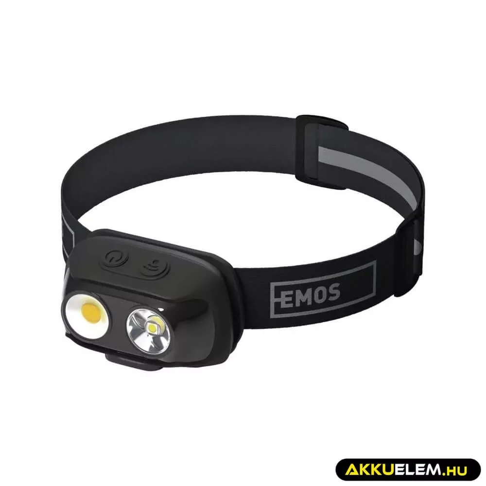 Fejlámpa P3542 tölthető COB LED + LED 500lm, 130m
