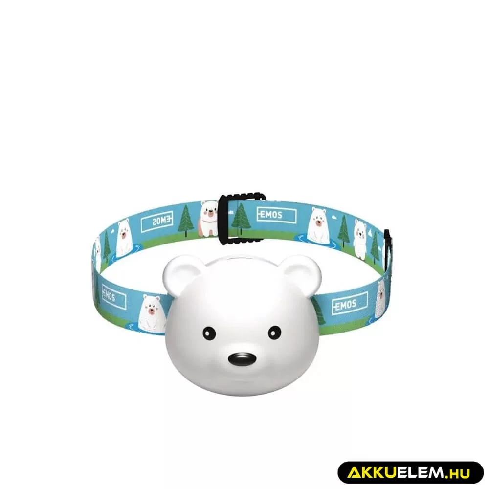 Fejlámpa P3543 LED tölthető medve 80LM