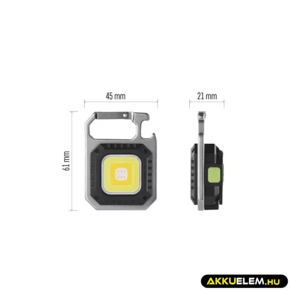 Mini LED-es zseblámpa kulcstartólámpa Újratölthető  P4714 750lm